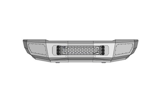 15-19 Silverado 2500/3500 Front Bumper with Sensors Flog Industries