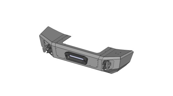 07-18 Wrangler JK Front Stubby Winch Ready Bumper Flog Industries