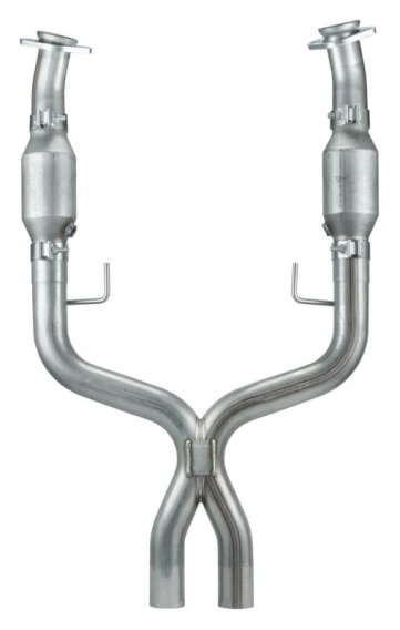 2005-2010 Mustang Long Tube Headers and EPA Compliant Catted X-Pipe Kit 304 Stainless Pypes Perfo...