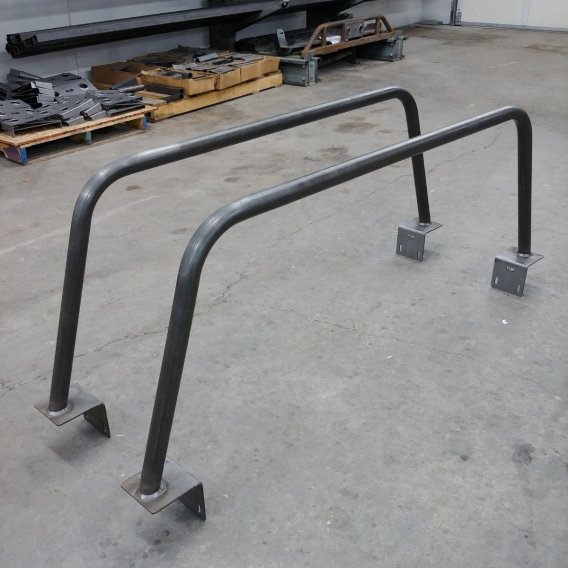 Frontier Bed Bar 23 Inch Softopper 05-22 Frontier Pair  Bare Steel Heavy Metal Off-Road