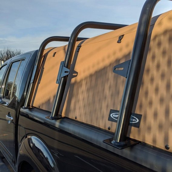 Frontier Bed Bar 23 Inch Softopper 05-22 Frontier 3 Set Bare Steel Heavy Metal Off-Road