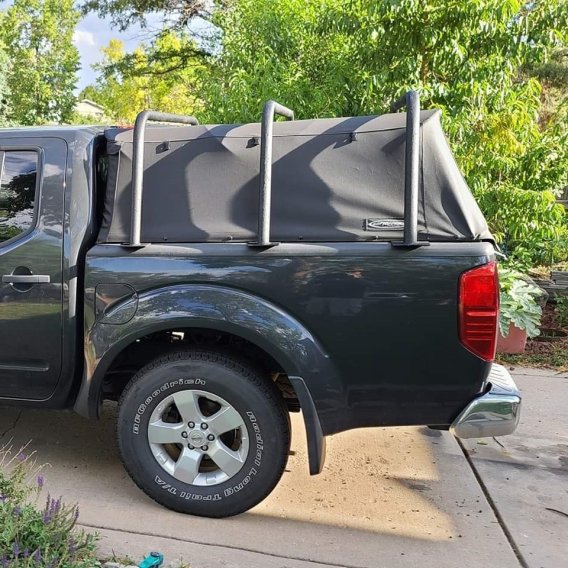 Frontier Bed Bar 23 Inch Softopper 05-22 Frontier 3 Set Bare Steel Heavy Metal Off-Road