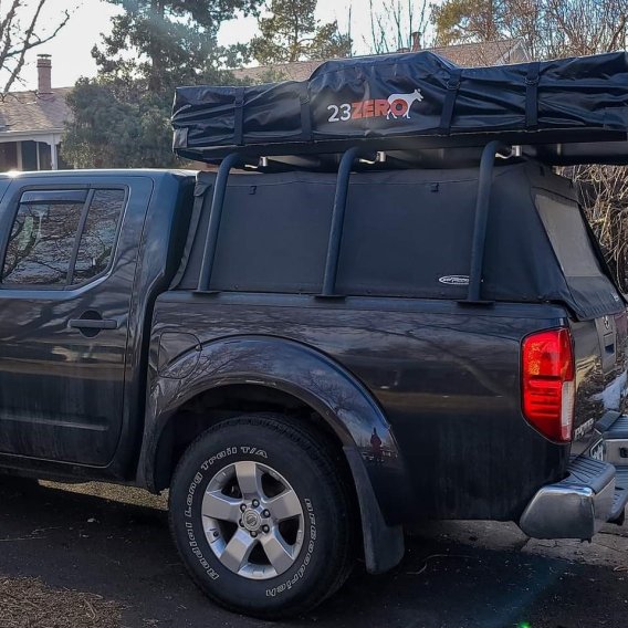 Frontier Bed Bar 23 Inch Softopper 05-22 Frontier 3 Set Bare Steel Heavy Metal Off-Road