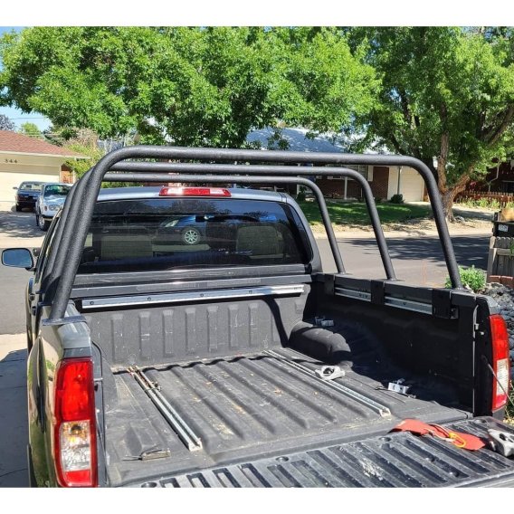 Frontier Bed Bar 23 Inch Softopper 05-22 Frontier 3 Set Bare Steel Heavy Metal Off-Road