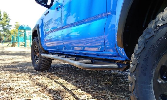 Tacoma Rock Sliders Bolt On 10 Degree Angle For 05-15 Tacoma Double Cab Short Bed Pair Heavy Meta...