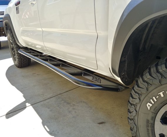 Tacoma Rock Sliders Bolt On 20 Degree 16-20 Tacoma Double Cab Short Bed Pair Heavy Metal Off-Road
