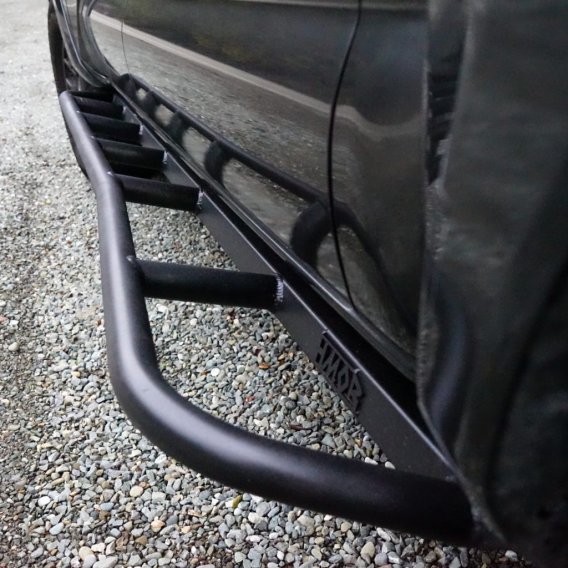 Tacoma Rock Sliders Bolt On 20 Degree 16-20 Tacoma Double Cab Short Bed Pair Heavy Metal Off-Road