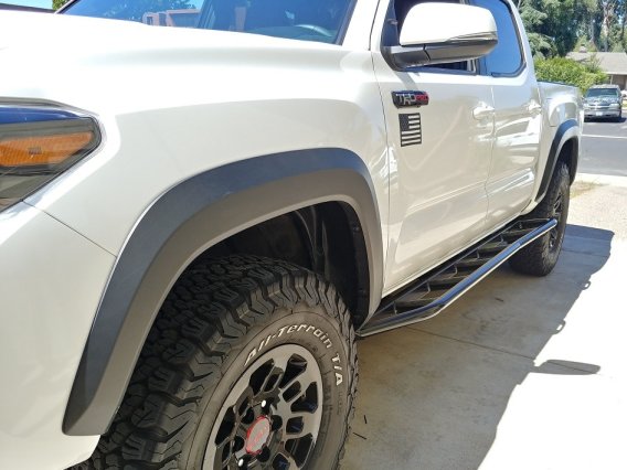 Tacoma Rock Sliders Bolt On 20 Degree 16-20 Tacoma Double Cab Short Bed Pair Heavy Metal Off-Road