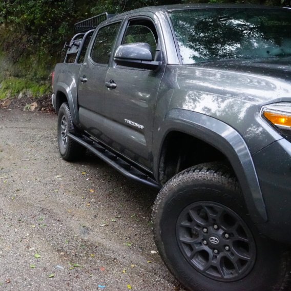 Tacoma Rock Sliders Bolt On 20 Degree 16-20 Tacoma Double Cab Short Bed Pair Heavy Metal Off-Road