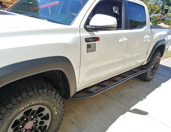 Tacoma Rock Sliders Bolt On 20 Degree 16-20 Tacoma Double Cab Short Bed Pair Heavy Metal Off-Road
