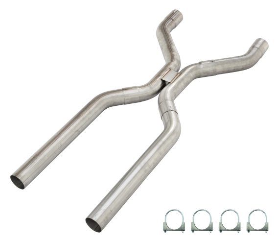 3 Inch Universal H-Pipe Crossover Exhaust Kit Mandrel Bent 409 Stainless Steel Pypes Exhaust