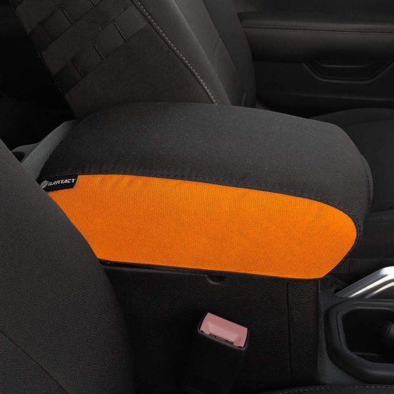 Jeep Gladiator Console Cover Padded For 19-Up Gladiator Orange/Black Bartact