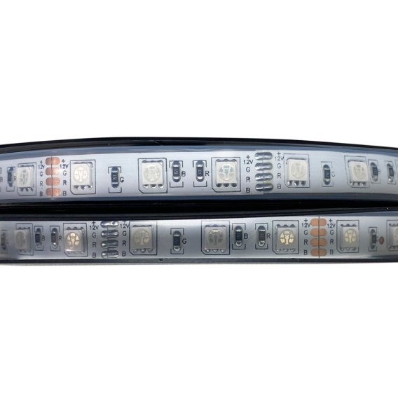 RGB Multi-Color 24ft Flexible Strip Light w/ Clear Waterproof Sleeve IP67