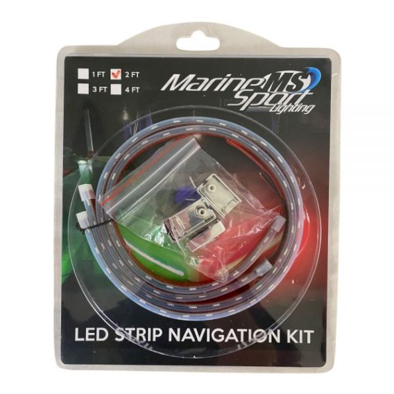 Marine Vessel 24 Inch LED Strip Starboard and Port Sidelight Nav Kit (2 Foot) Marine Sport Lighti...