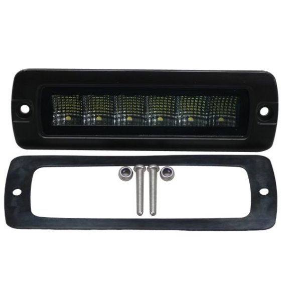 7in 30-Watt RoadRunner SAE Compliant IP67 Flush Mount 3,000lm Aux Flood Light with MELT Temp Cont...