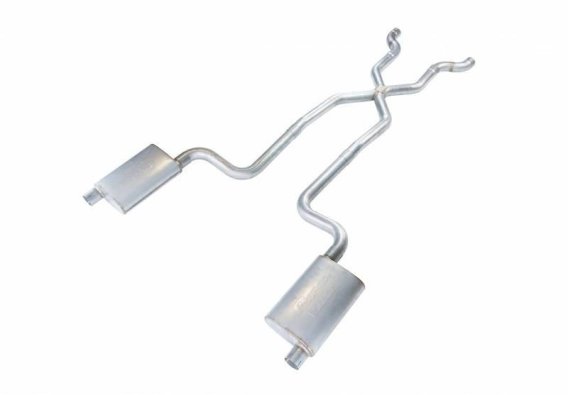 1968-1973 Corvette C3 2.5 Inch Crossmember Back Exhaust Kit With X-Pipe 409 Stainless No Mufflers...