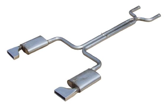 1986-1991 Corvette C4 2.5 Inch Crossmember Back Exhaust Kit With X-pipe 409 Stainless Race Pro Mu...