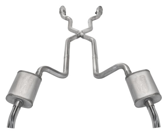 1975-1980 Corvette C3 2.5 Inch Crossmember Back Exhaust Kit With X-Pipe 409 Stainless Includes Ca...