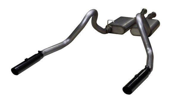 Cat Back Exhaust System 79-97 Mustang LX/GT Split Rear Dual Exit 2.5 in Intermediate And Tail Pip...