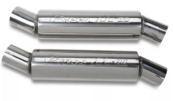 1979-2004 Mustang Pype Bomb Cat Back Exhaust System M80 Mufflers 409 Stainless Steel Pypes Perfor...