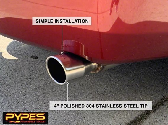 2005-2010 Mustang V6 Axle Back Exhaust Kit 4 Inch 304SS Tip 409 Stainless Violator Muffler Pypes ...