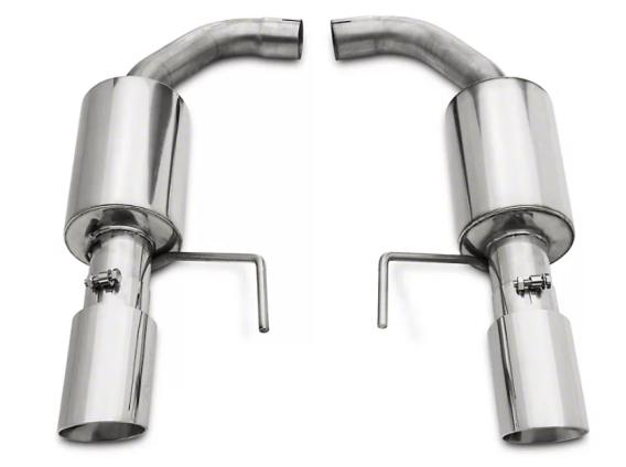 Axle Back Exhaust 15-23 Mustang V6 and Ecoboost Split Rear Dual Exit 3 in Polished Tips Hardware ...