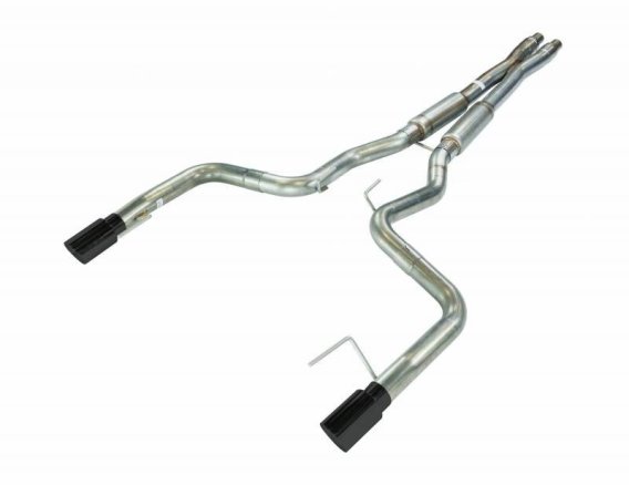 2024 Mustang GT 3 Inch X-Bomb and Bullet Mid Mufflers Cat Back Exhaust Kit 409 Stainless Black Po...