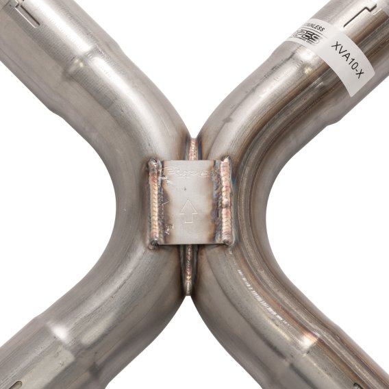 1965-70 Chevy Impala  X-Pipe Crossmember Back Exhaust 409 SS Rear Exit No Mufflers Pypes Performa...