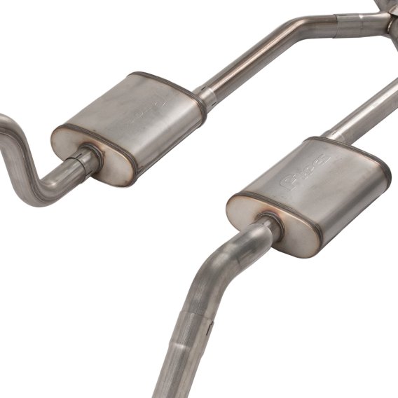1965-70 Chevy Impala  X-Pipe Crossmember Back Exhaust 409 SS Rear Exit No Mufflers Pypes Performa...