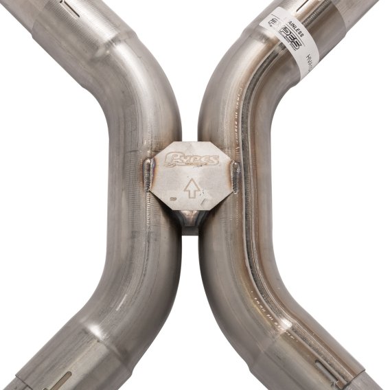 1965-70 Chevy Impala  H-Pipe Crossmember Back Exhaust 409 SS Rear Exit Turbo Pro Mufflers Pypes P...