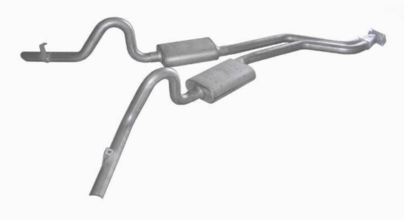Cat Back Exhaust System 78-88 GM G-Body Split Rear Dual Exit 2.5 in Intermediate Pipe And Tailpip...