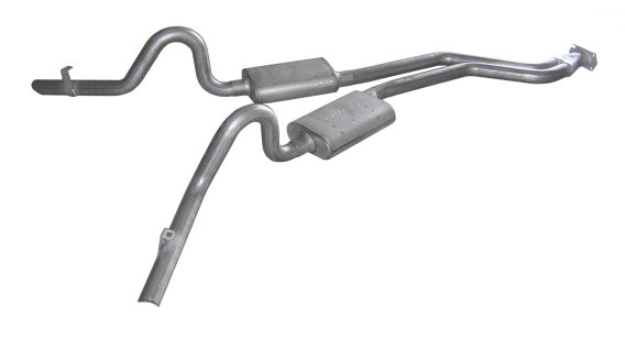 Cat Back Exhaust System 78-88 GM G-Body Split Rear Dual Exit 2.5 in Intermediate Pipe And Tailpip...