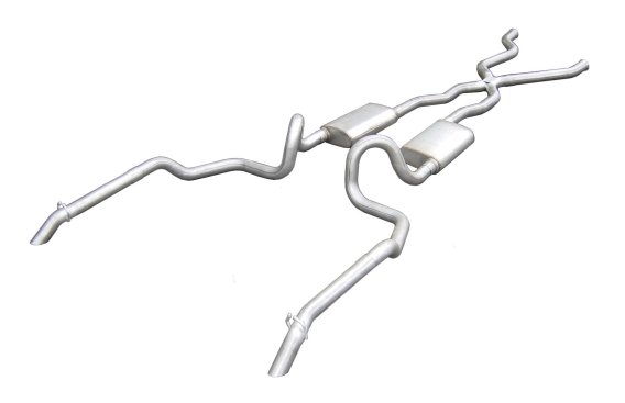 1994-1996 Chevy Impala Converter Back Exhaust System With X-Pipe Out The Back Exit 409 Stainless ...