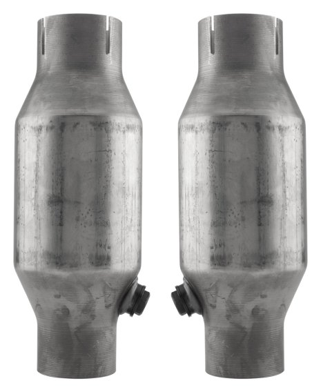 Crossmember Back w/X-Pipe Exhaust System 75-79 Nova Split Rear Dual Exit 2.5 in Intermediate And ...