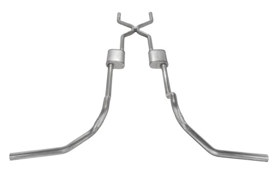 1975-1987 GM C15 Truck 2.5 Inch Crossmember Back With H-Bomb H-Pipe Exhaust System Includes Catal...