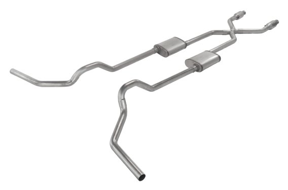 1975-1987 GM C-15 Truck 2.5 Inch Crossmember Back With X-Pipe Exhaust System Includes Catalytic C...