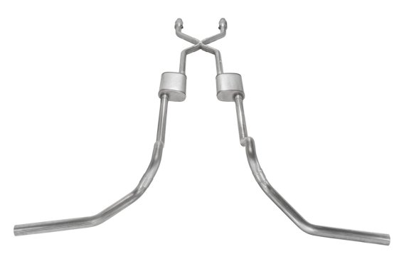 1975-1987 GM Truck 2.5 Inch Crossmember Back With X-Pipe Exhaust System Includes Catalytic Conver...