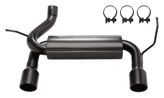 2007-2018  Jeep JK Dual Exit Axle Back Black Exhaust System 409 Stainless With Street Pro Muffler...