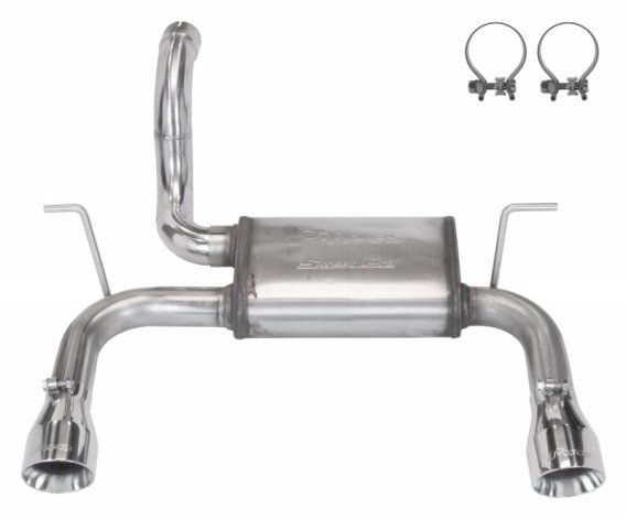Axle-Back Exhaust System 18-24 Jeep Jl Dual Exit 2.5 Inch Intermediate And Tailpipe Street Pro Mu...