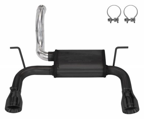 Axle-Back Exhaust System 18-22 Jeep Jl Dual Exit 2.5 Inch Intermediate And Tailpipe Street Pro Mu...