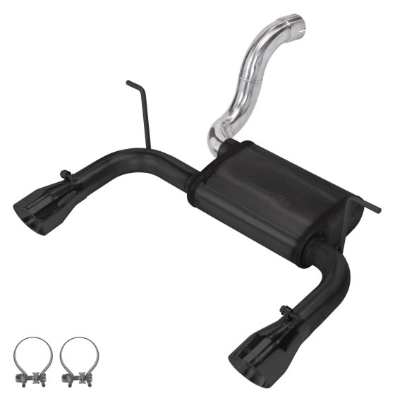Axle-Back Exhaust System 18-22 Jeep Jl Dual Exit 2.5 Inch Intermediate And Tailpipe Street Pro Mu...