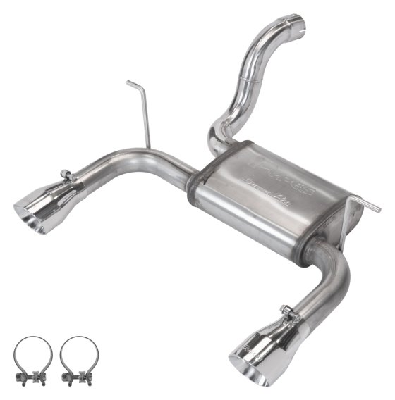 Axle-Back Exhaust System 18-24 Jeep Jl Dual Exit 2.5 Inch Intermediate And Tailpipe Street Pro Mu...