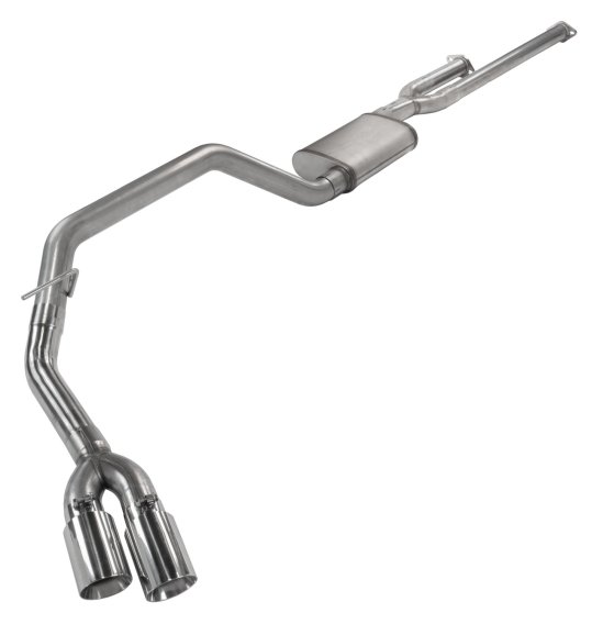 Cat-Back Exhaust System 14-21 Split Side Dual Exit 2.5 in Intermediate And 3 in Tail Pipe Street ...