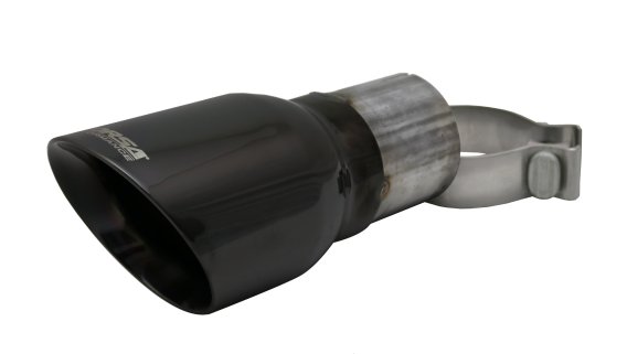 Single 4.0 Inch Black Pro-Series Tip (Clamp Included) 2.75 Inch Inlet Universal Stainless Steel C...