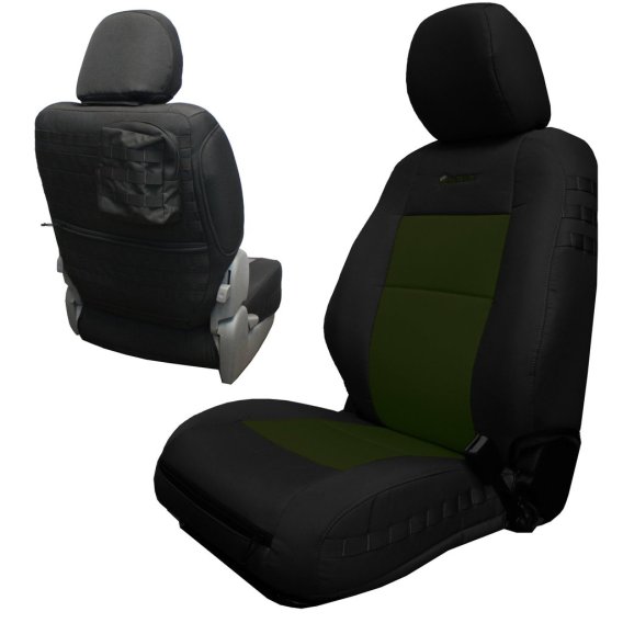 Tacoma Seat Covers Front For 20-Up Tacoma All Models Electric Driver/Manual Passenger Seat Black/...