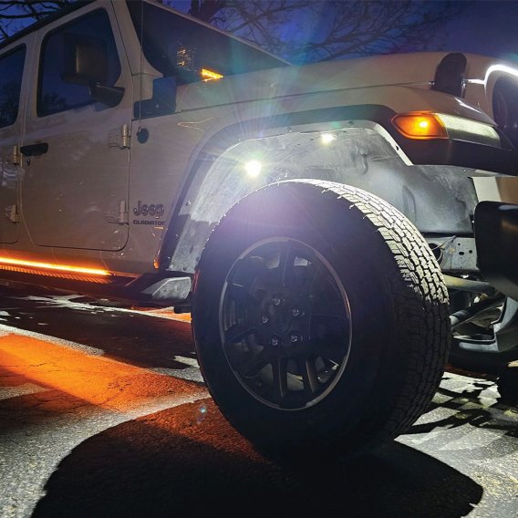 NEW - Single White Ultra Bright LED Rock Light Crawler Pod 1250 Lumens Race Sport Lighting
