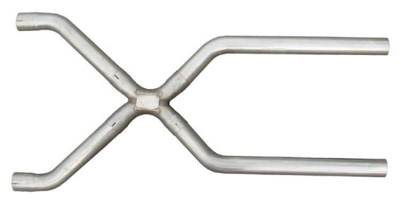 Exhaust X-Pipe Kit Intermediate Pipe 3.5 in Crossover Hardware Incl Natural 409 Stainless Steel P...