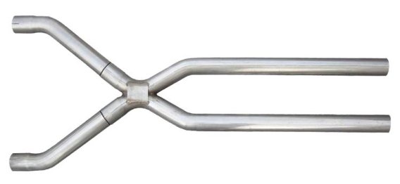 Exhaust X-Pipe Kit Intermediate Pipe 2.5 in Tunnel Crossover Hardware Incl Natural 409 Stainless ...