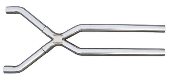 Exhaust X-Pipe Kit Intermediate Pipe Tunnel Crossover2.5 in Hardware Incl Polished 304 Stainless ...