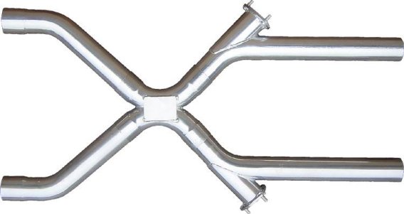 Xchange X-Pipe Crossover Kit Intermediate Pipe 3 in Hardware Inc Polished 304 Stainless Steel Pyp...